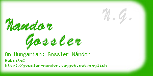 nandor gossler business card